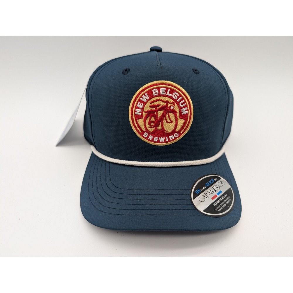 Cap America i7256 New Belgium Brewing Blue Performance Rope Snapback Hat NEW